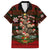 Meri Kirihimete New Zealand Family Matching Off Shoulder Short Dress and Hawaiian Shirt Christmas Kiwi Maori DT02 Dad's Shirt - Short Sleeve Red - Polynesian Pride