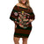 Meri Kirihimete New Zealand Family Matching Off Shoulder Short Dress and Hawaiian Shirt Christmas Kiwi Maori DT02 Mom's Dress Red - Polynesian Pride