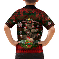 Meri Kirihimete New Zealand Family Matching Short Sleeve Bodycon Dress and Hawaiian Shirt Christmas Kiwi Maori DT02 - Polynesian Pride