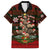 Meri Kirihimete New Zealand Family Matching Short Sleeve Bodycon Dress and Hawaiian Shirt Christmas Kiwi Maori DT02 Dad's Shirt - Short Sleeve Red - Polynesian Pride