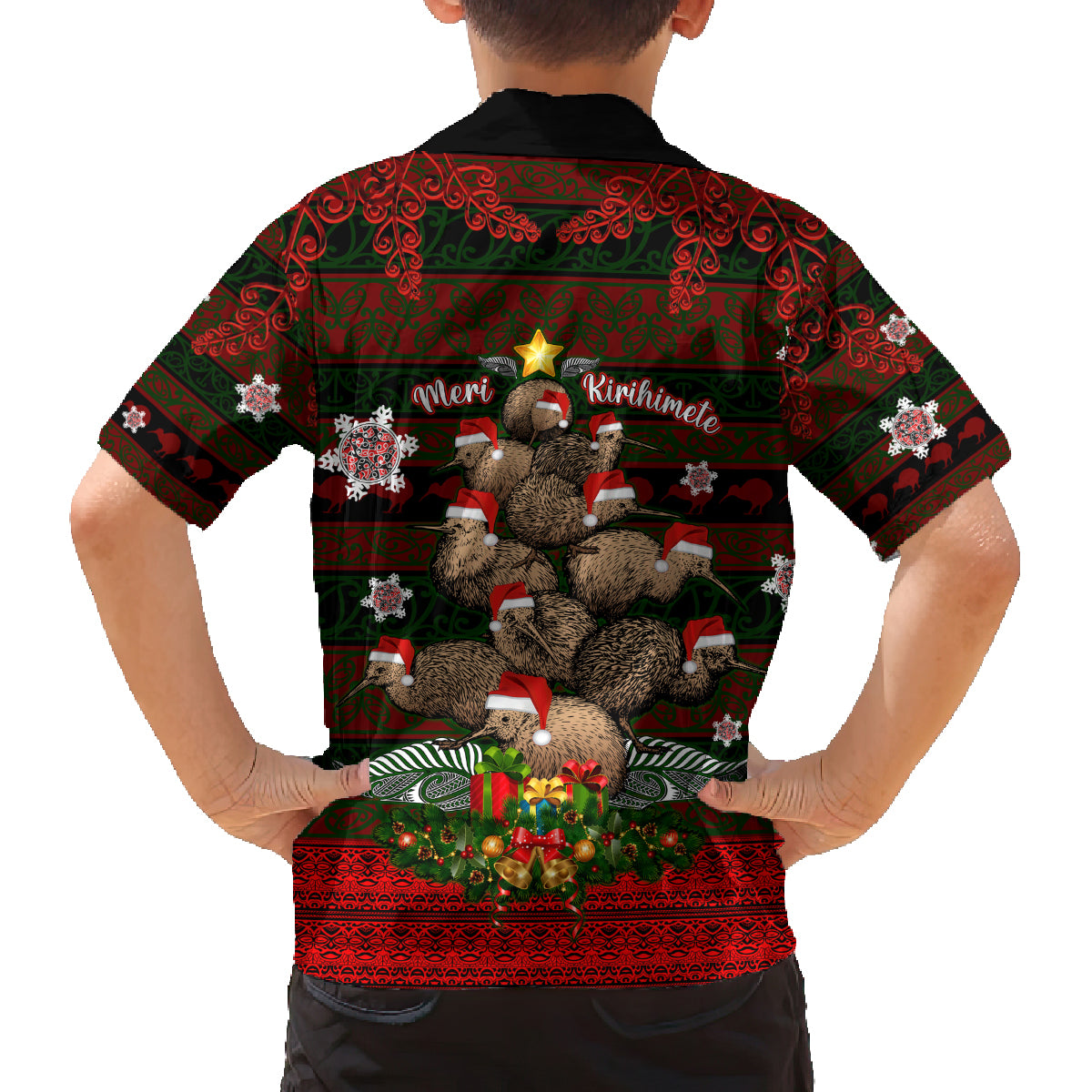 Meri Kirihimete New Zealand Family Matching Summer Maxi Dress and Hawaiian Shirt Christmas Kiwi Maori DT02 - Polynesian Pride