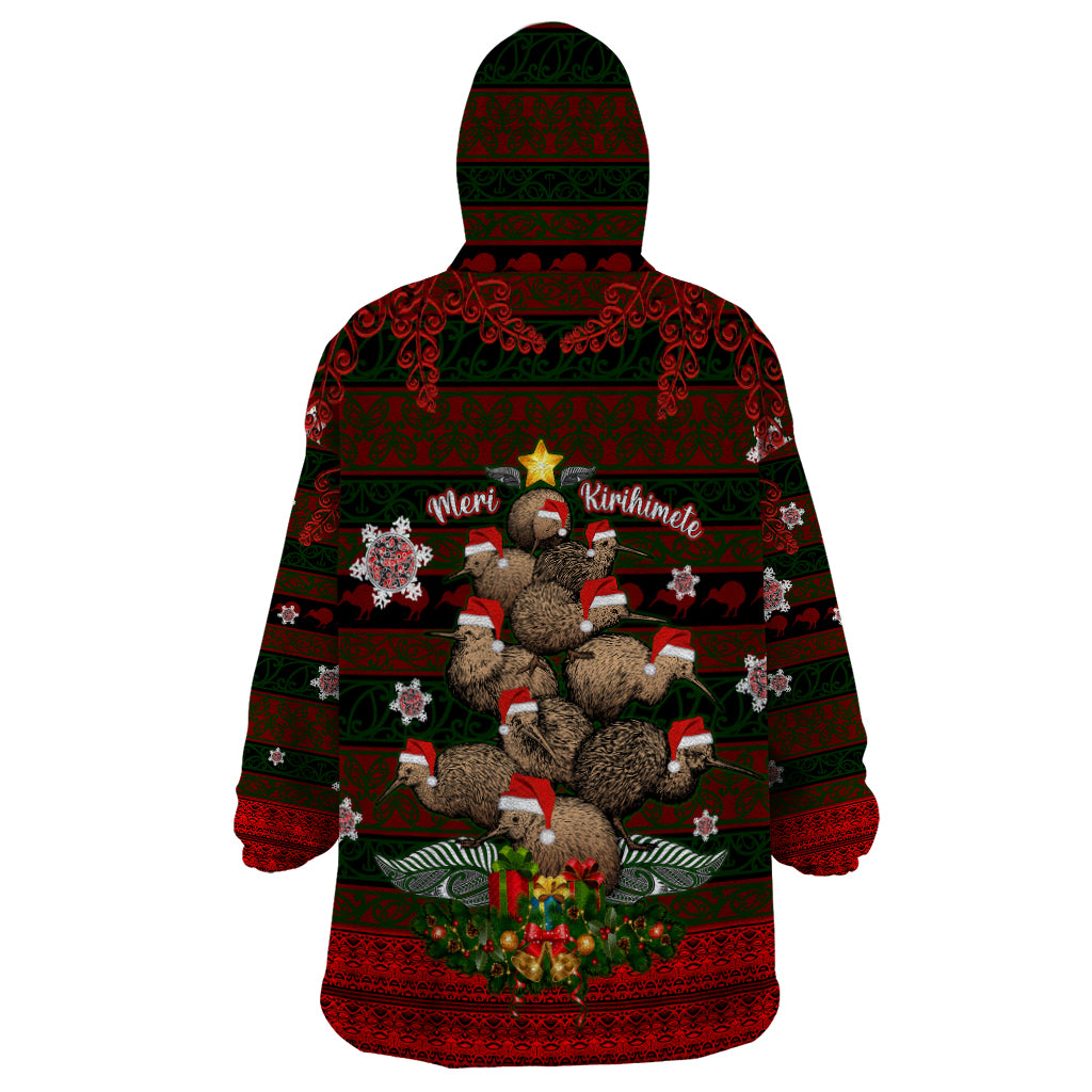 Meri Kirihimete New Zealand Wearable Blanket Hoodie Christmas Kiwi Maori DT02 - Polynesian Pride