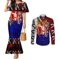 Philippines Bonifacio Day Couples Matching Mermaid Dress and Long Sleeve Button Shirt DT02 Art - Polynesian Pride