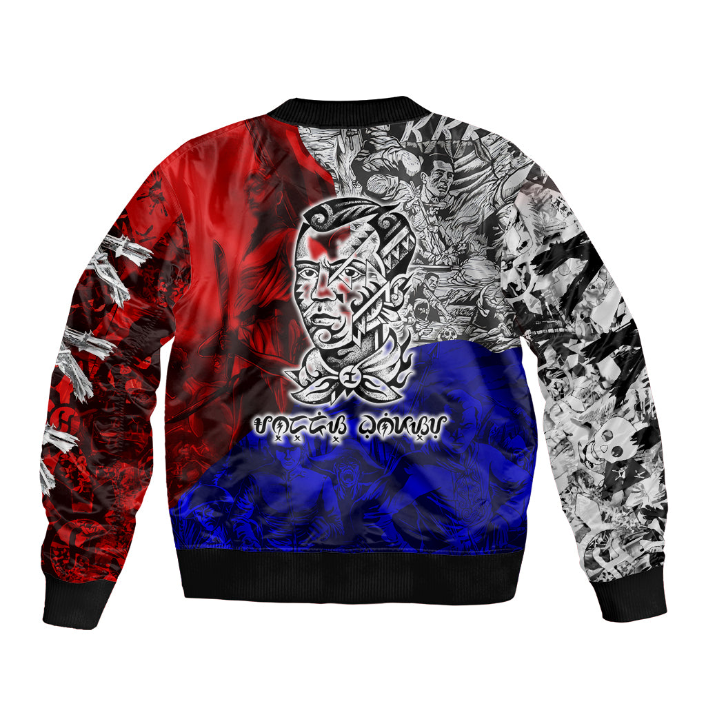 Philippines Bonifacio Day Sleeve Zip Bomber Jacket DT02 - Polynesian Pride