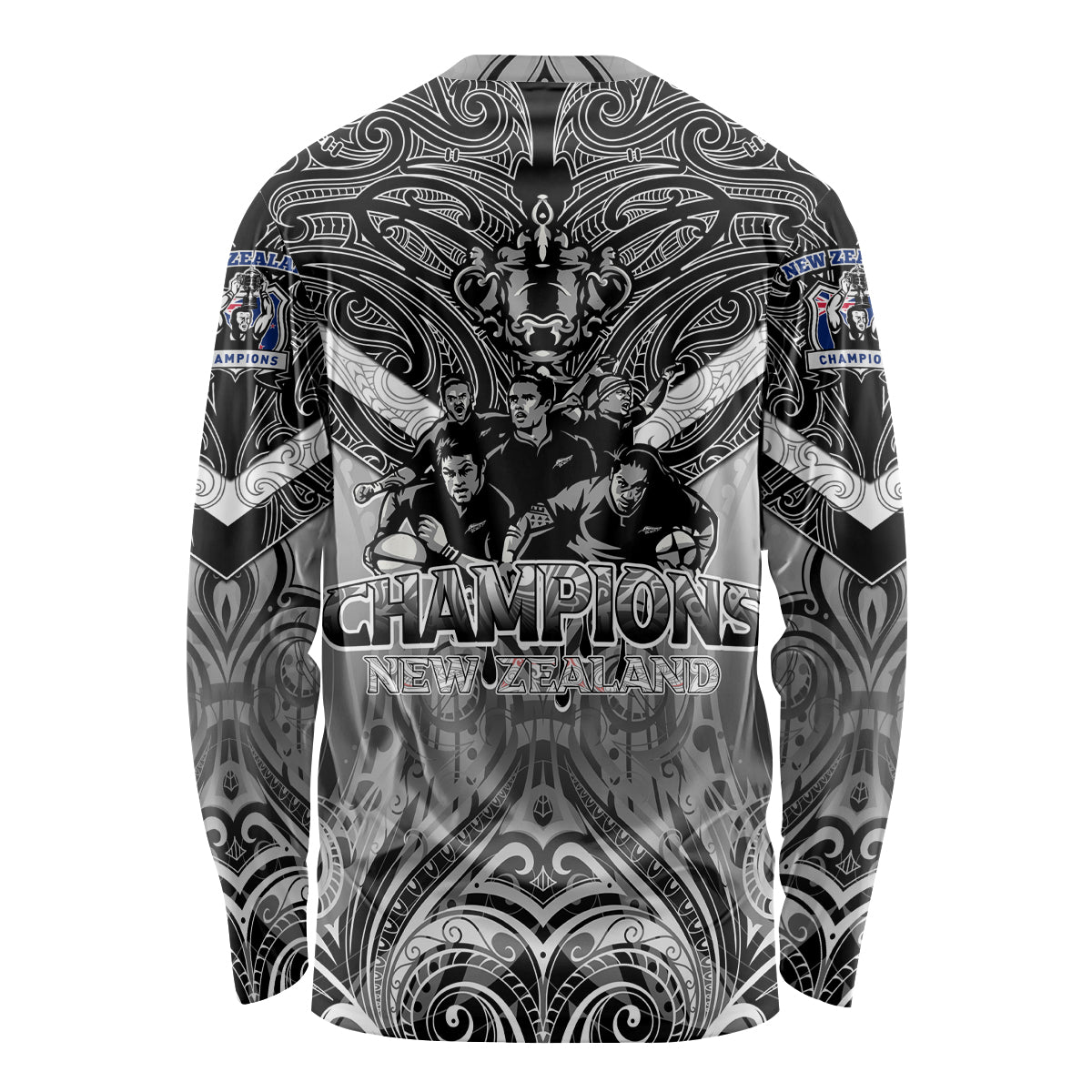 New Zealand Long Sleeve Shirt Rugby Aotearoa Champions DT02 - Polynesian Pride