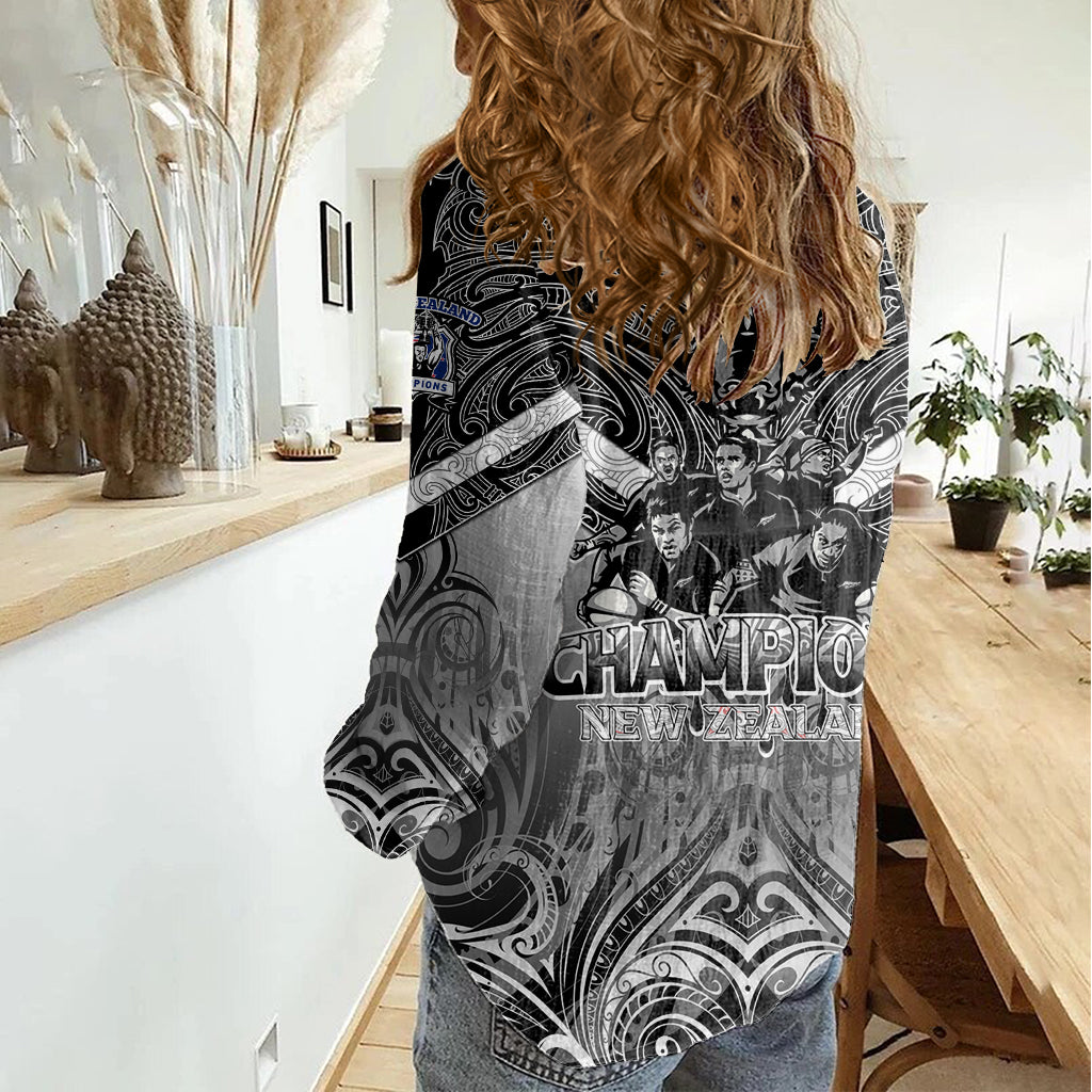 New Zealand Women Casual Shirt Rugby Aotearoa Champions DT02 - Polynesian Pride