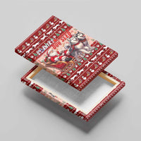Dog Sled Christmas Canvas Wall Art Husky Sleigh Ride Design - Polynesian Pride