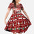 Dog Sled Christmas Family Matching Off The Shoulder Long Sleeve Dress and Hawaiian Shirt Husky Sleigh Ride Design - Polynesian Pride
