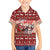 Dog Sled Christmas Family Matching Puletasi and Hawaiian Shirt Husky Sleigh Ride Design - Polynesian Pride
