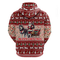 Dog Sled Christmas Hoodie Husky Sleigh Ride Design - Polynesian Pride
