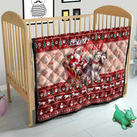 Dog Sled Christmas Quilt Husky Sleigh Ride Design - Polynesian Pride