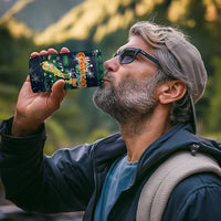 Merry Christmas New Zealand 4 in 1 Can Cooler Tumbler Xmas Travel Map - Polynesian Pride