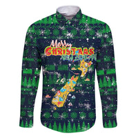 Merry Christmas New Zealand Family Matching Long Sleeve Bodycon Dress and Hawaiian Shirt Xmas Travel Map - Polynesian Pride
