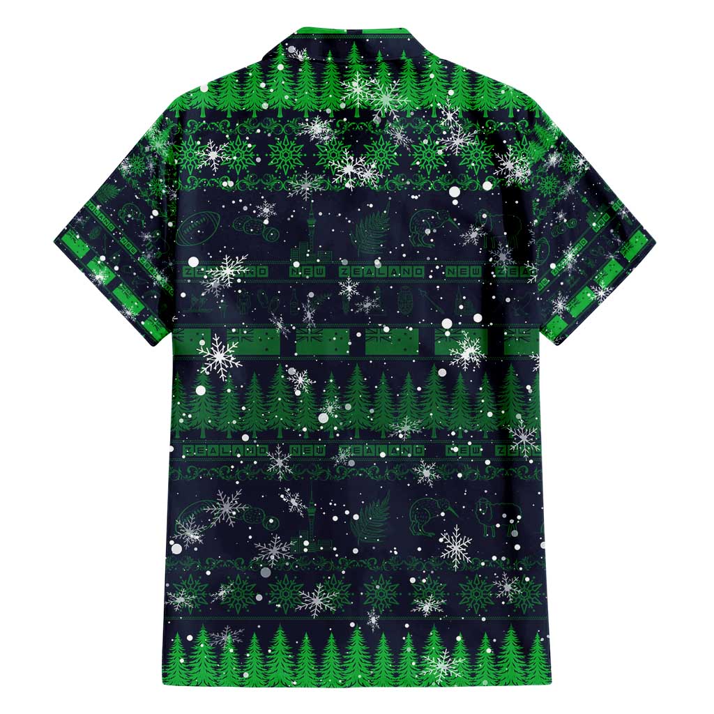 Merry Christmas New Zealand Family Matching Short Sleeve Bodycon Dress and Hawaiian Shirt Xmas Travel Map - Polynesian Pride