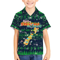 Merry Christmas New Zealand Family Matching Summer Maxi Dress and Hawaiian Shirt Xmas Travel Map - Polynesian Pride