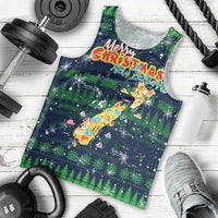 Merry Christmas New Zealand Men Tank Top Xmas Travel Map - Polynesian Pride