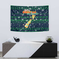 Merry Christmas New Zealand Tapestry Xmas Travel Map - Polynesian Pride