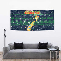 Merry Christmas New Zealand Tapestry Xmas Travel Map - Polynesian Pride