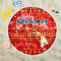 Merry Christmas Hawaii Beach Blanket Xmas Travel Map - Polynesian Pride