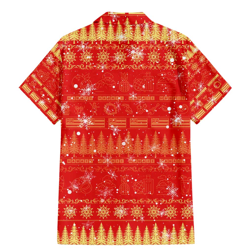 Merry Christmas Hawaii Family Matching Mermaid Dress and Hawaiian Shirt Xmas Travel Map - Polynesian Pride