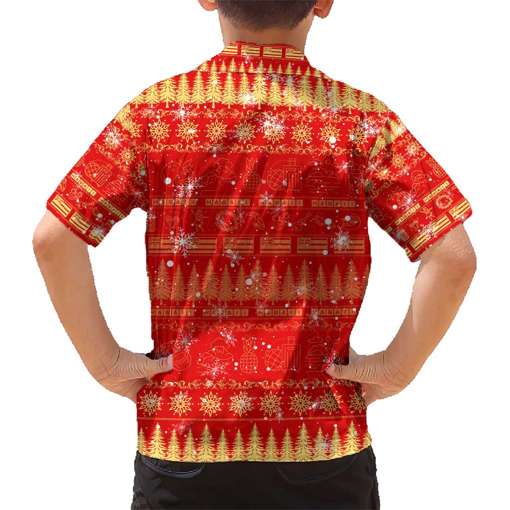 Merry Christmas Hawaii Hawaiian Shirt Xmas Travel Map - Polynesian Pride
