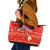 Merry Christmas Hawaii Leather Tote Bag Xmas Travel Map - Polynesian Pride