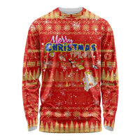 Merry Christmas Hawaii Long Sleeve Shirt Xmas Travel Map - Polynesian Pride