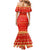 Merry Christmas Hawaii Mermaid Dress Xmas Travel Map - Polynesian Pride