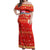 Merry Christmas Hawaii Off Shoulder Maxi Dress Xmas Travel Map - Polynesian Pride