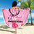 Butterfly Polynesia Breast Cancer Beach Blanket Nobody Fights Alone Pink Out Tropical Hibiscus