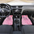 Butterfly Polynesia Breast Cancer Car Mats Nobody Fights Alone Pink Out Tropical Hibiscus