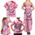 Butterfly Polynesia Breast Cancer Family Matching Summer Maxi Dress and Hawaiian Shirt Nobody Fights Alone Pink Out Tropical Hibiscus