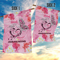 Butterfly Polynesia Breast Cancer Garden Flag Nobody Fights Alone Pink Out Tropical Hibiscus DT02 - Polynesian Pride