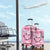 Butterfly Polynesia Breast Cancer Luggage Cover Nobody Fights Alone Pink Out Tropical Hibiscus