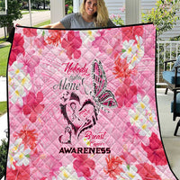 Butterfly Polynesia Breast Cancer Quilt Nobody Fights Alone Pink Out Tropical Hibiscus