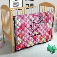 Butterfly Polynesia Breast Cancer Quilt Nobody Fights Alone Pink Out Tropical Hibiscus