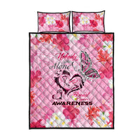Butterfly Polynesia Breast Cancer Quilt Bed Set Nobody Fights Alone Pink Out Tropical Hibiscus DT02 - Polynesian Pride