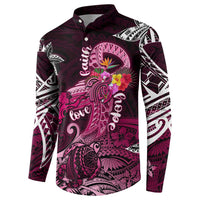 Breast Cancer Mermaid Polynesia Button Sweatshirt Faith Hope Love