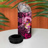 Breast Cancer Mermaid Polynesia 4 in 1 Can Cooler Tumbler Faith Hope Love