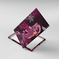 Breast Cancer Mermaid Polynesia Canvas Wall Art Faith Hope Love DT02 With Frame Pink - Polynesian Pride
