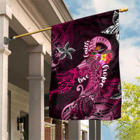 Breast Cancer Mermaid Polynesia Garden Flag Faith Hope Love DT02 House Flag Pink - Polynesian Pride