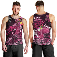 Breast Cancer Mermaid Polynesia Men Tank Top Faith Hope Love DT02 - Polynesian Pride