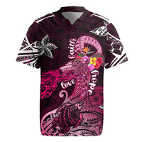 Breast Cancer Mermaid Polynesia Rugby Jersey Faith Hope Love