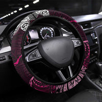 Breast Cancer Mermaid Polynesia Steering Wheel Cover Faith Hope Love DT02 Universal Fit Pink - Polynesian Pride