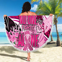 Breast Cancer Awareness Hawaii Beach Blanket Polynesia Girl Nobody Fights Alone DT02 - Polynesian Pride