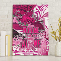Breast Cancer Awareness Hawaii Canvas Wall Art Polynesia Girl Nobody Fights Alone DT02 Without Frame Pink - Polynesian Pride