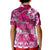 Breast Cancer Awareness Hawaii Kid Polo Shirt Polynesia Girl Nobody Fights Alone