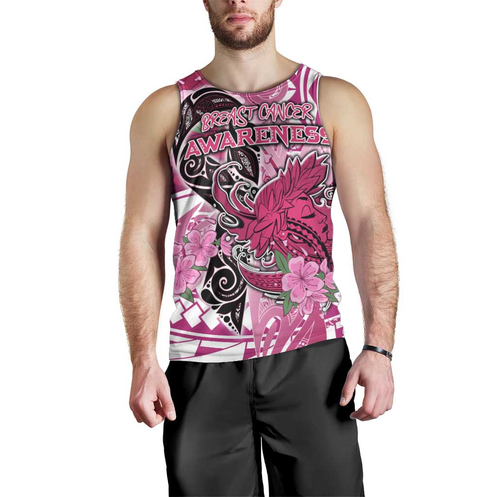 Breast Cancer Awareness Hawaii Men Tank Top Polynesia Girl Nobody Fights Alone DT02 - Polynesian Pride