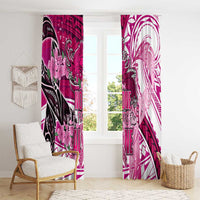 Breast Cancer Awareness Hawaii Window Curtain Polynesia Girl Nobody Fights Alone DT02 - Polynesian Pride