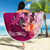 Breast Cancer New Zealand Beach Blanket Maori Aotearoa Girl Pink Out